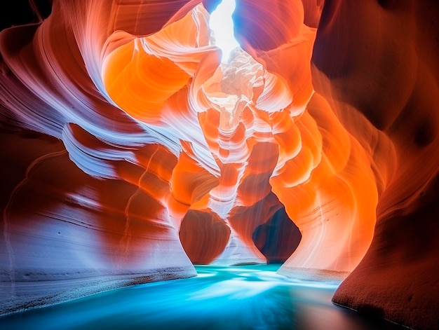 Antelope Canyon is a slot canyon located on Navajo land near Page Arizona United States