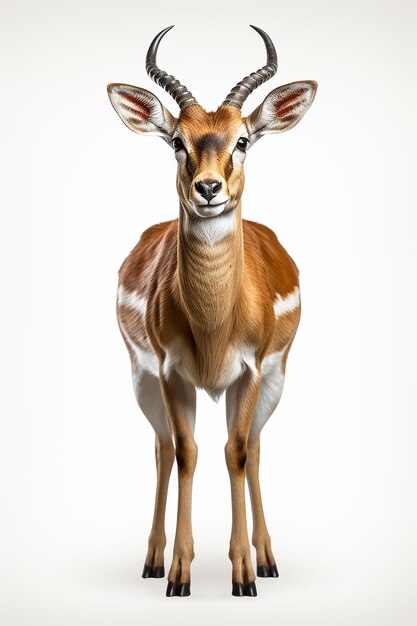 Antelope Isolated on White Background Ultra Realistic