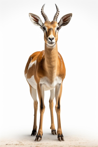 Photo antelope isolated on white background ultra realistic