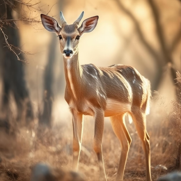 Antelope in natural habitat generative AI