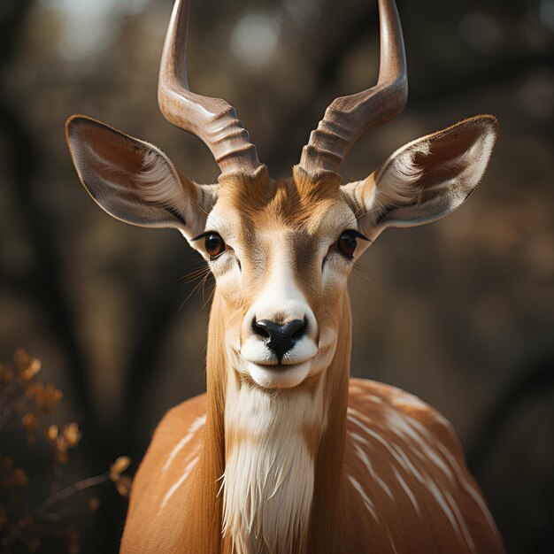 Photo antelope in nature close up photo