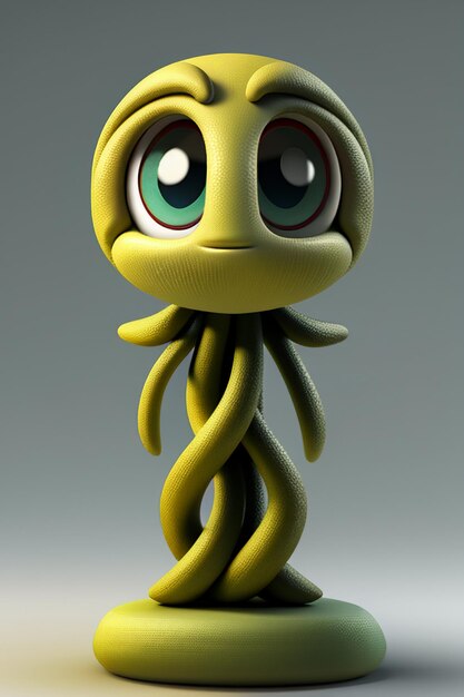 Anthropomorphic animal snake baby virtual character character model cute cartoon design