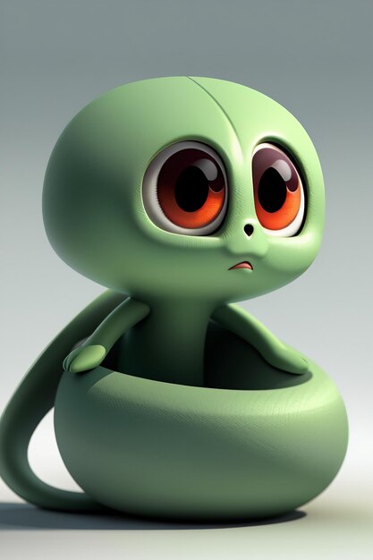 Anthropomorphic animal snake baby virtual character character model cute cartoon design