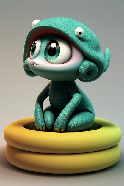 Anthropomorphic animal snake baby virtual character character model cute cartoon design