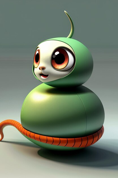 Anthropomorphic animal snake baby virtual character character model cute cartoon design