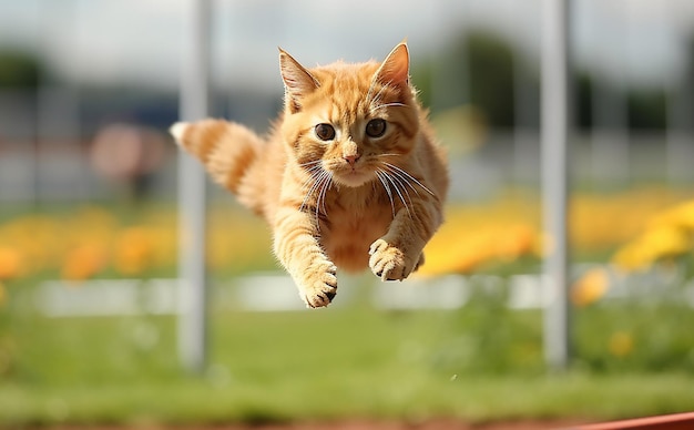 Фото Антропоморфные животные спортивная кошка