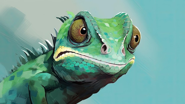 Anthropomorphic Chameleon Sketch