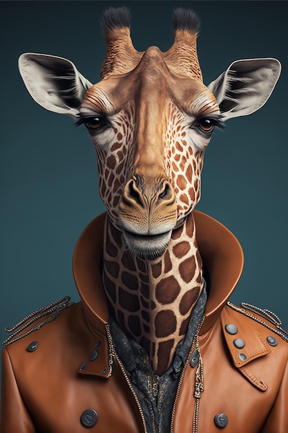 Premium Photo | Anthropomorphic giraffe wall art
