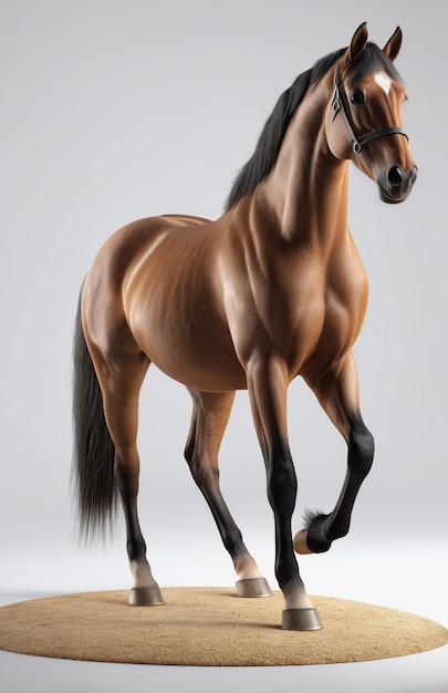 Photo anthropomorphic horse character isolated on background