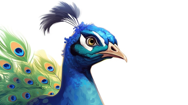 Anthropomorphic Peacock Sketch