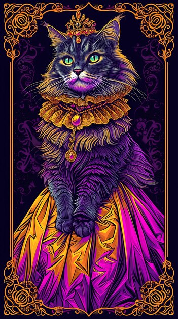 Anthropomorphic Pet Portraits Cyber Pet Style and Vivid Colors Modern Pet Owners Poster Wall Art