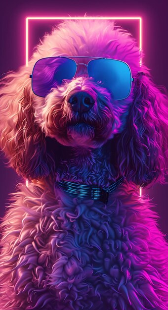 Anthropomorphic Pet Portraits Cyber Pet Style and Vivid Colors Modern Pet Owners Poster Wall Art