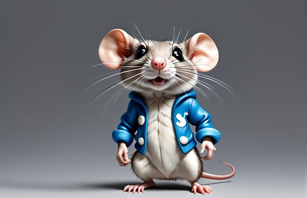 Premium Photo | Anthropomorphic Rat character isolated on background