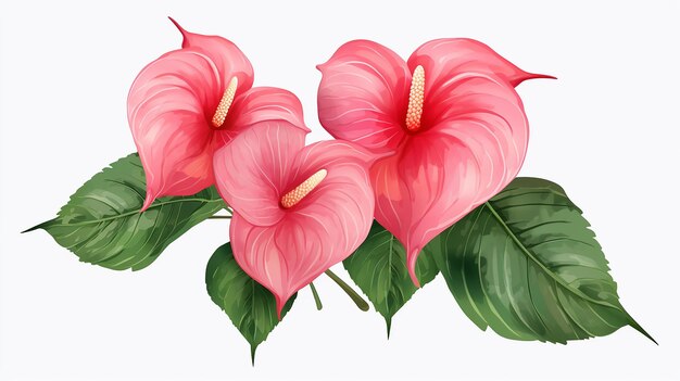 Photo anthurium plant on transparent background