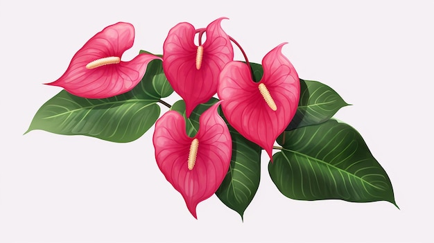 Anthurium Plant on Transparent Background