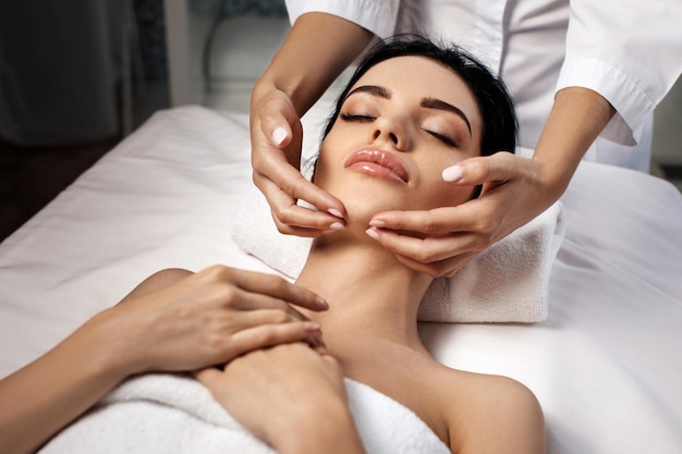 Anti-aging facial massage.