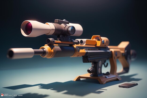 アンチマテリアルスナイパーライフルバレット武器軍装備ライフル攻撃装置3Dレンダリング銃