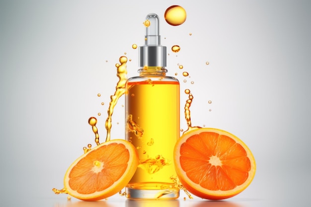 Photo antiaging serum with vitamin c and natural ingredients