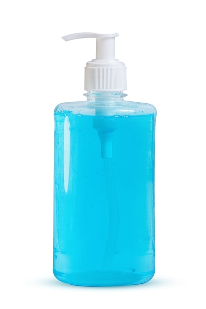 Antibacterial liquid hand soap in plastic doser bottle