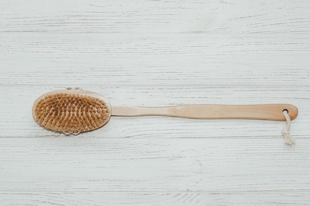 Anticellulite wooden washcloth dry massage brush