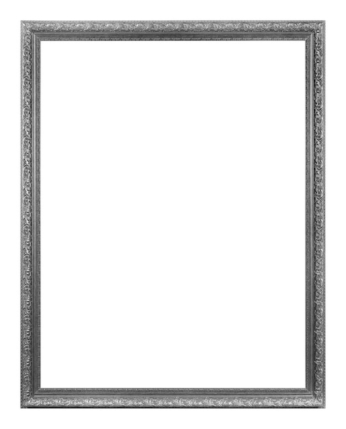 Antiek zilveren frame geïsoleerd op de witte achtergrond