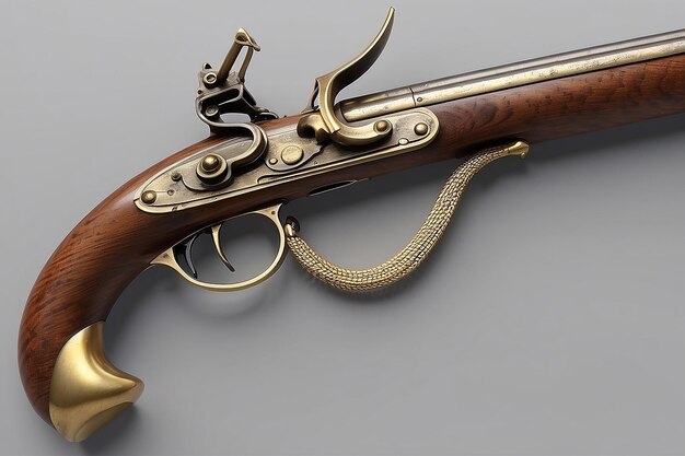 Antieke Flintlock Blunderbuss met Messing Trigger Guard en Ramrod Pipes