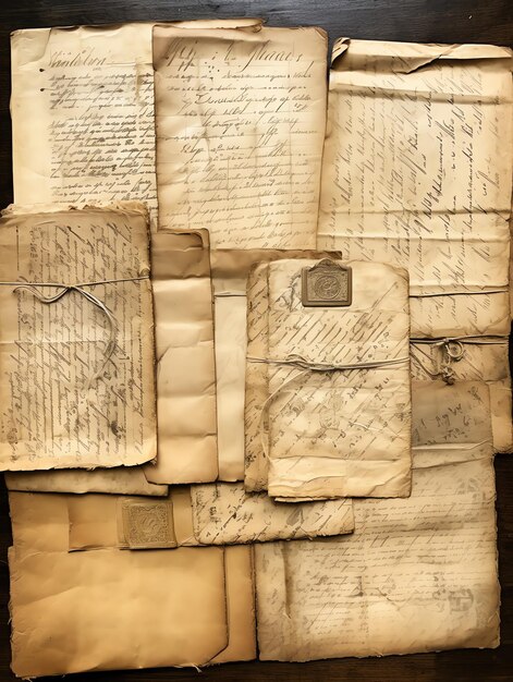 Antieke hofdocumenten achtergrond Crafting scrapbooking ontwerp naadloos patroon voor junk journal