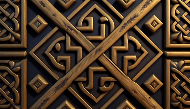 Antieke kleurrijke patroon naadloze metalen vloer textuur achtergrond AI gegenereerde kunst