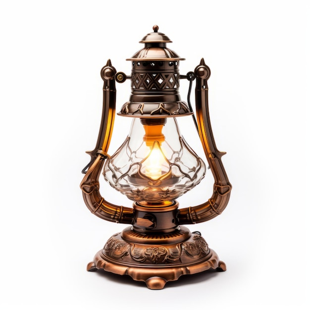 Foto antieke metalen lamp met flikkerend licht ferrania p30 stijl