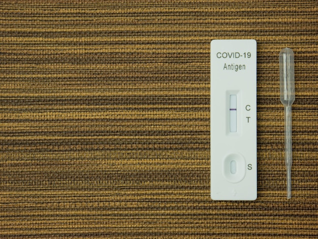 The  Antigen Test Kit for test corona virus  top view image