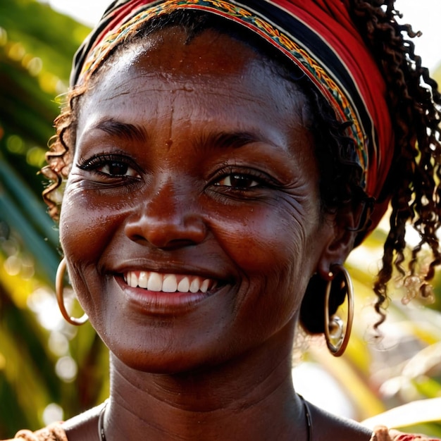 Photo antigua and barbuda woman from antigua and barbuda typical national citizen