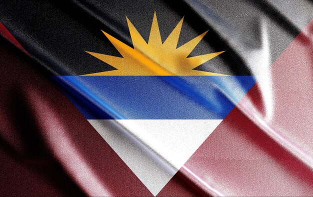 Antigua en barbud 3D vlag prachtige land vlag in de wereld, achtergrond, banner, poster, abstract.