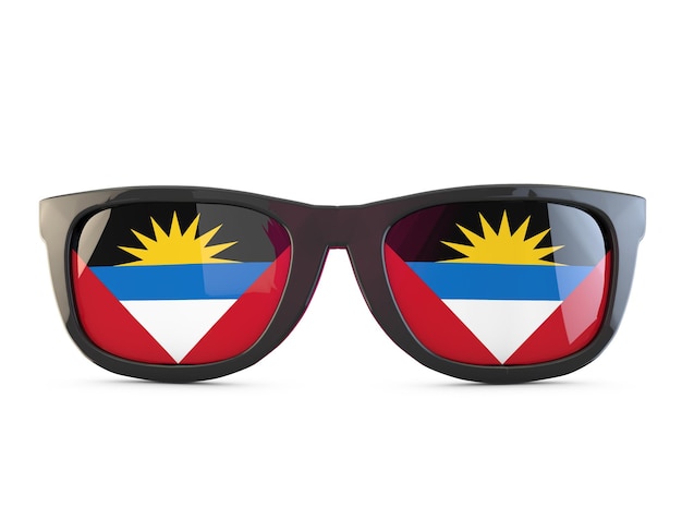 Antigua en Barbuda vlag zonnebril 3D-rendering