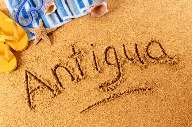 Antigua strand schrijven