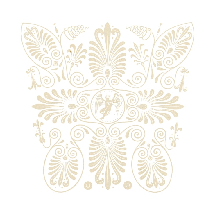 Photo antique beige greek png decorative element illustration