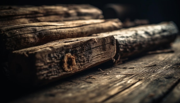 Antique Bible on Weathered Hardwood Table A Rustic Christian Education generated by AI