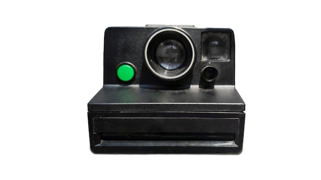 Antique black polaroid camera