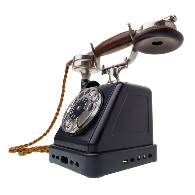 Antique black telephone