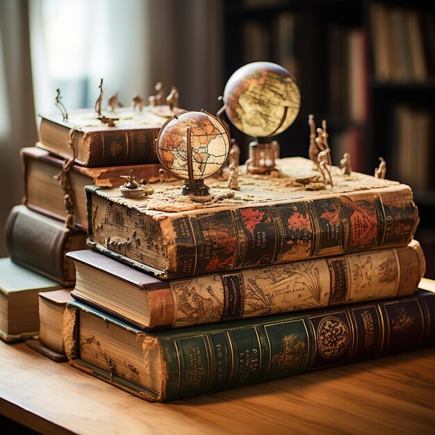 antique book on dark background image