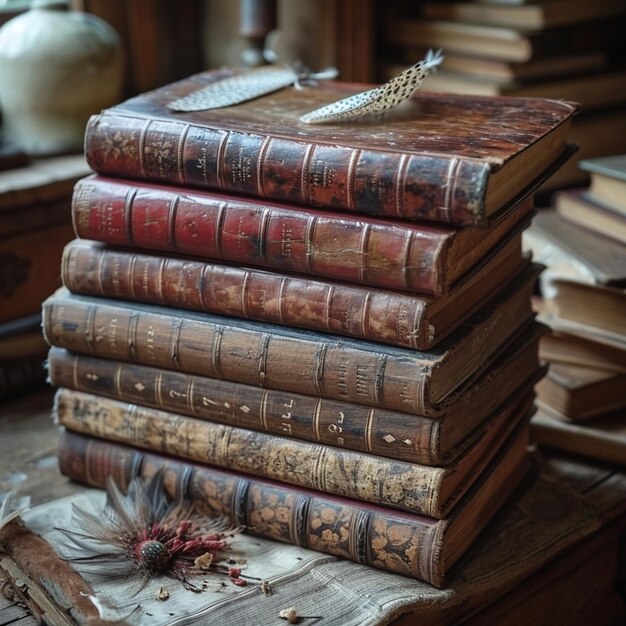 Antique books and quills