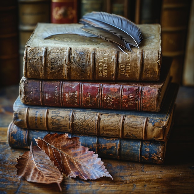 Antique books and quills