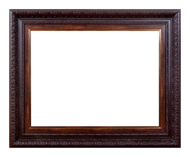 Photo antique brown frame isolated on the white background