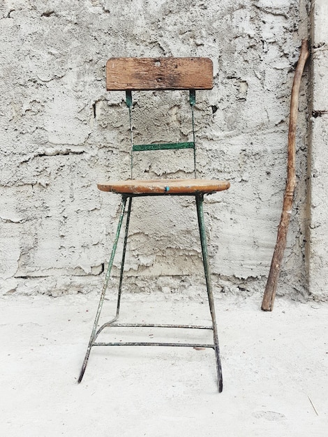 Photo antique chair and walking stick