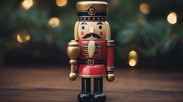 Photo antique drawing of a charismas nutcracker