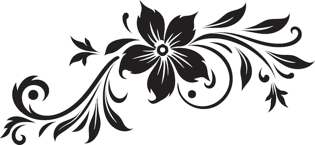 Antique Floral Frame Design Classic Divider Logo Icon