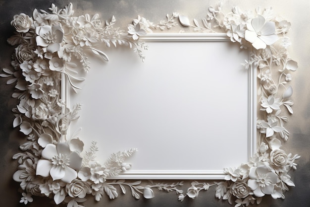 antique frame on white