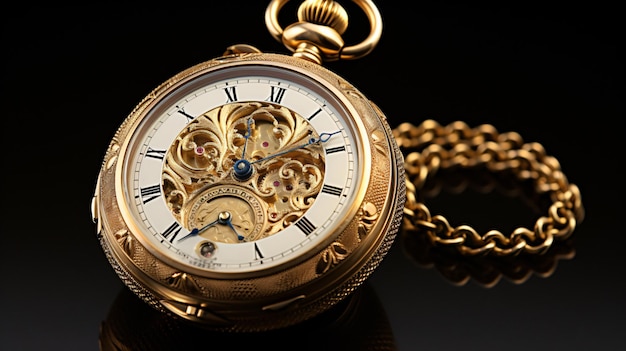 Antique gold pocket watch