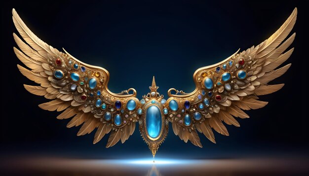 Antique golden wings