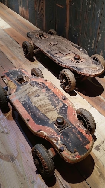 Antique hoverboard collection relics of future past