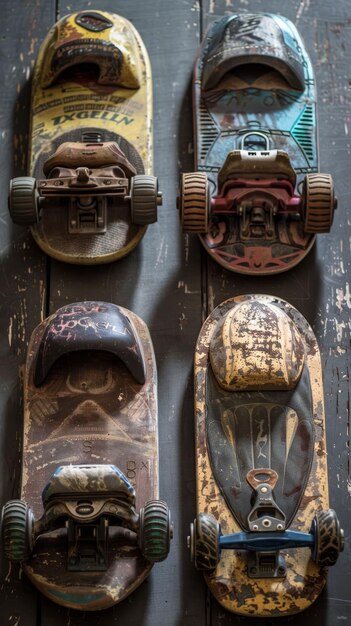 Antique hoverboard collection relics of future past